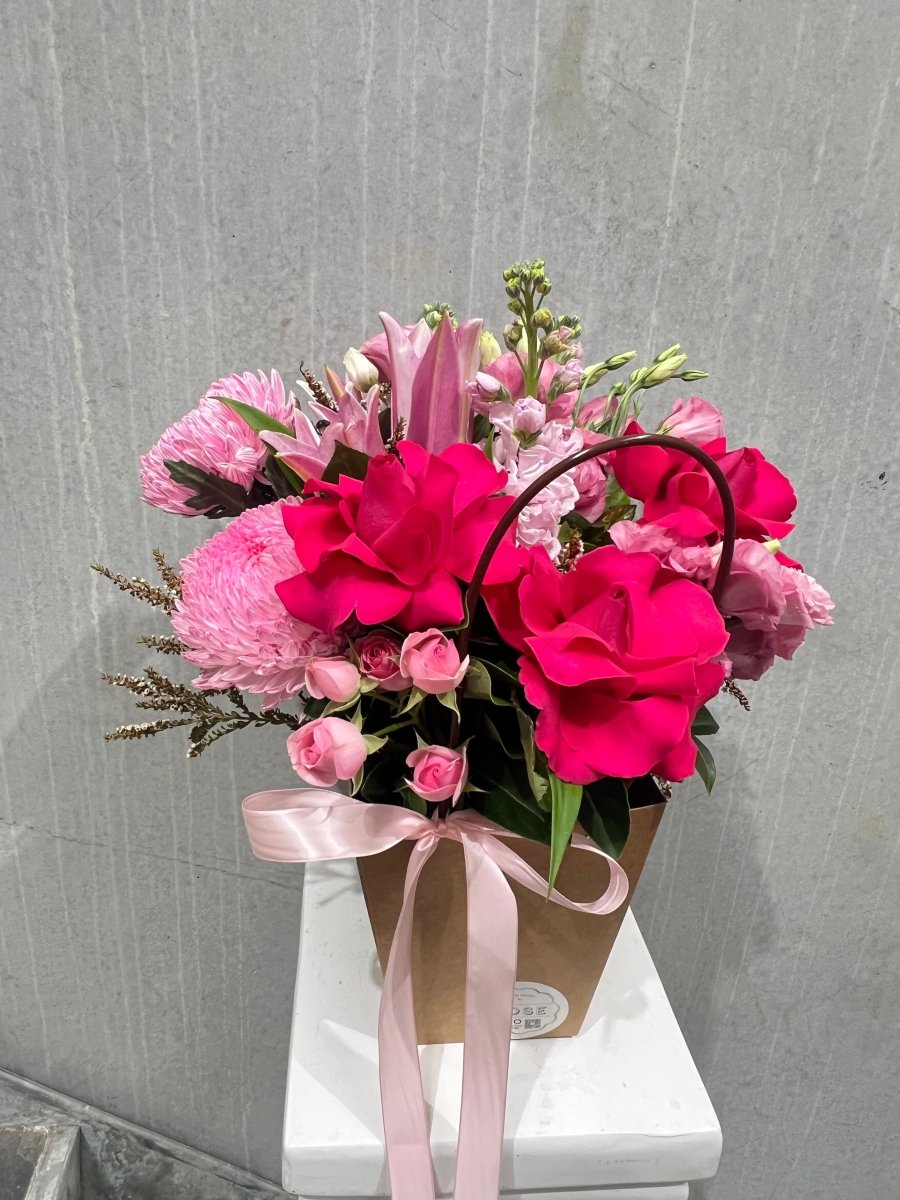 Pink Fields Handbag - ROSE & CO