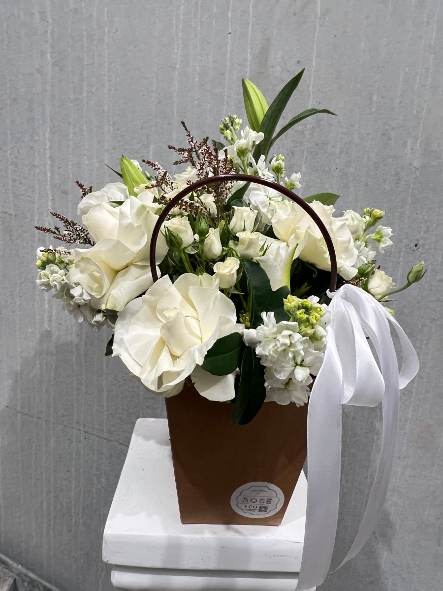 Snow - White Handbag - ROSE & CO