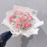 Roses Mix White Baby’s Breath with tulle - ROSE & CO