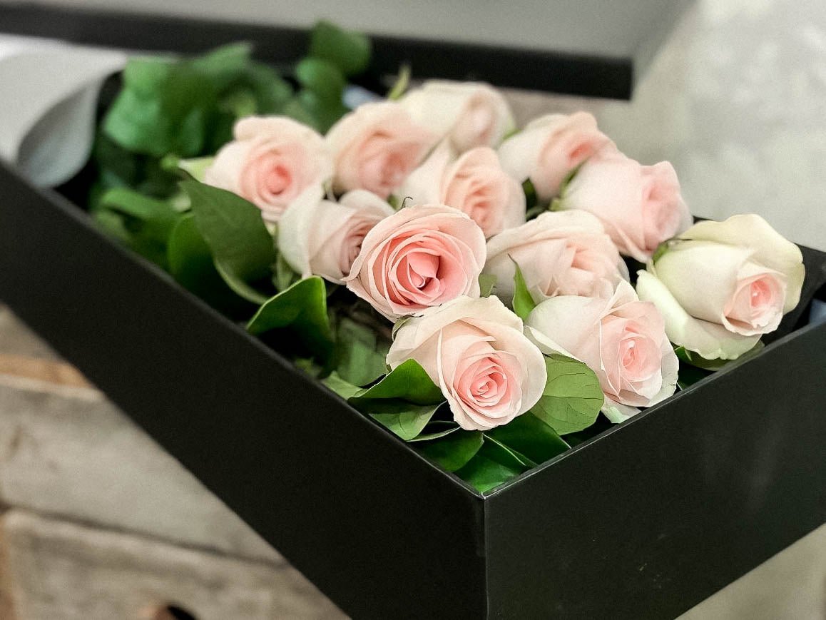 Roses Presented In A Box in Various Colours - ROSE &amp; CO